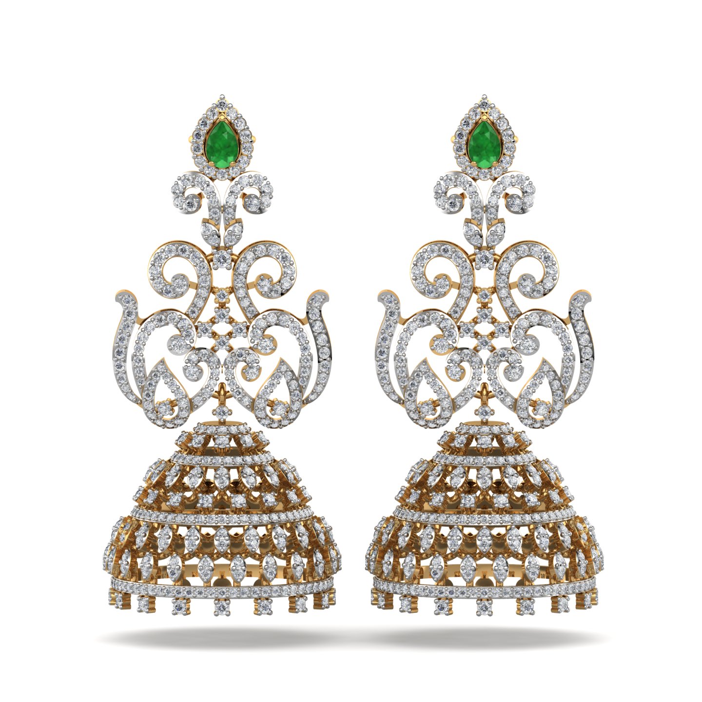 The Roksana Jhumka Earrings - Diamond Jewellery at Best Prices in India ...