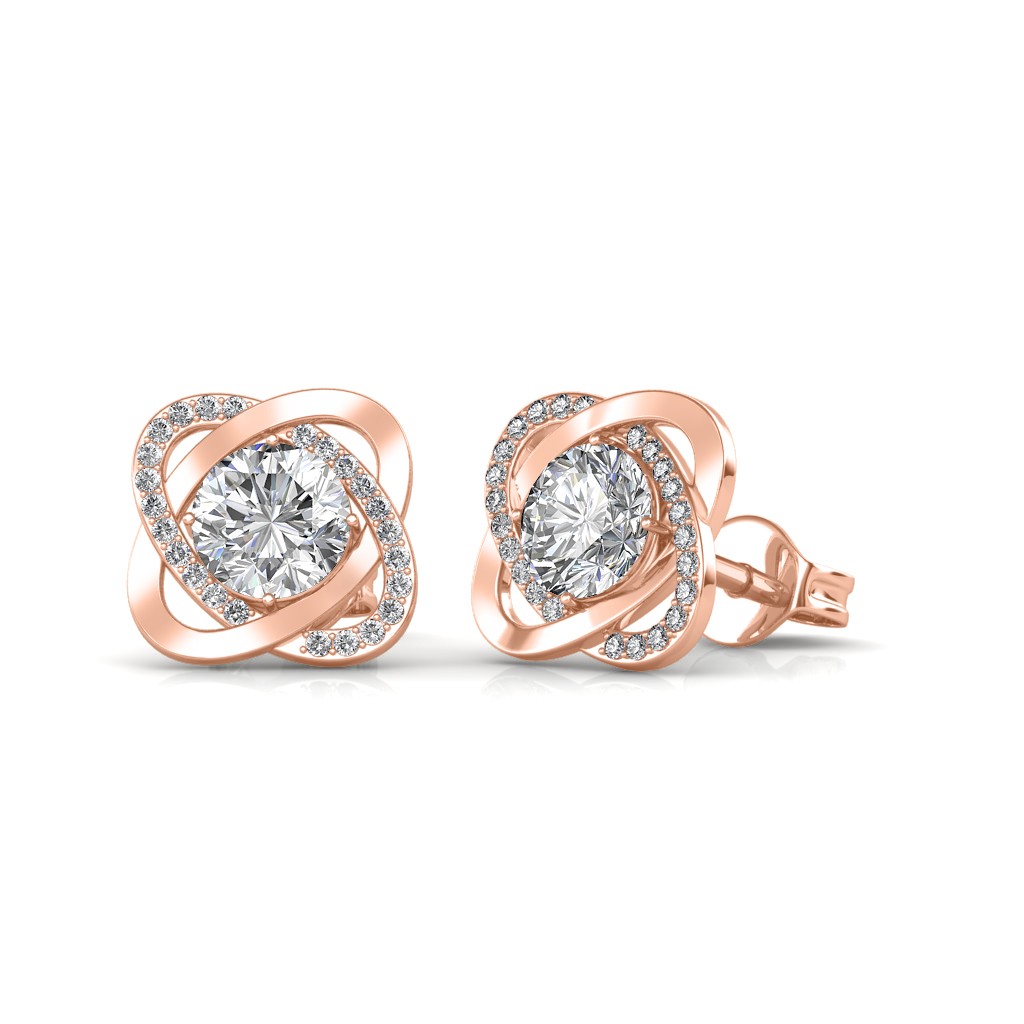 Entwined Infinity Earrings - Solitaire Diamond Earrings at Best Prices ...