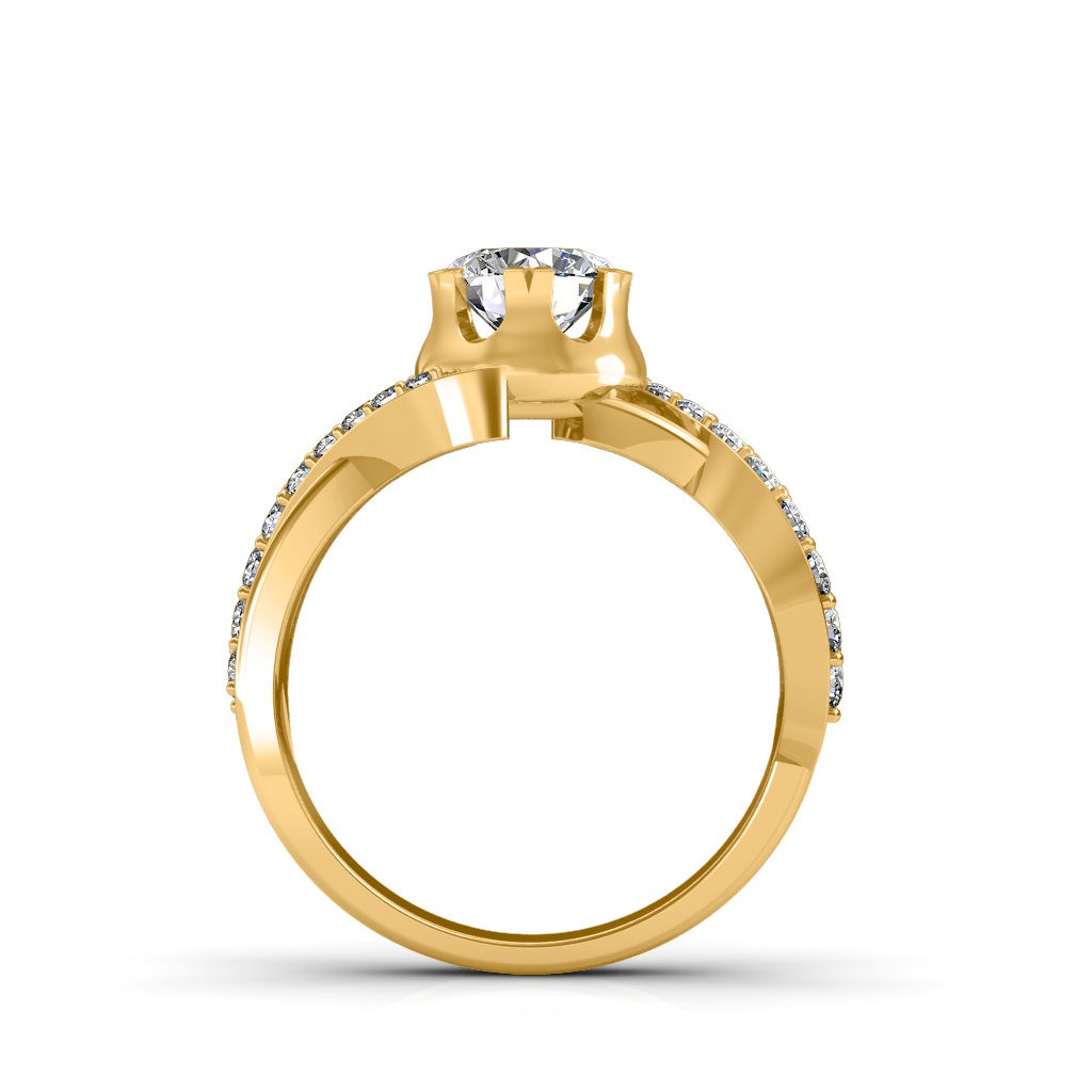 de Beers 0.68 TCW Forever Pave Round Engagement Ring
