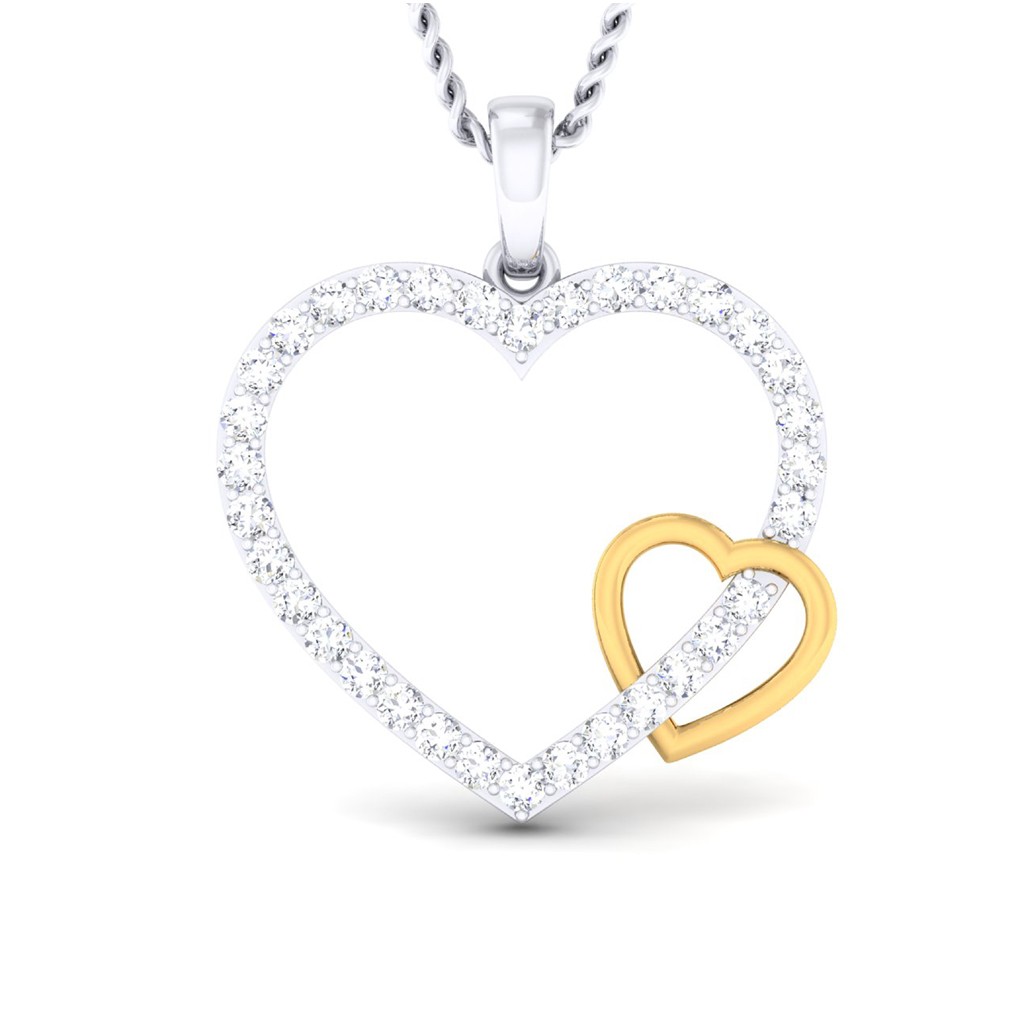 ROPES Interlink Pendant in Gold with 0.20ct Diamonds