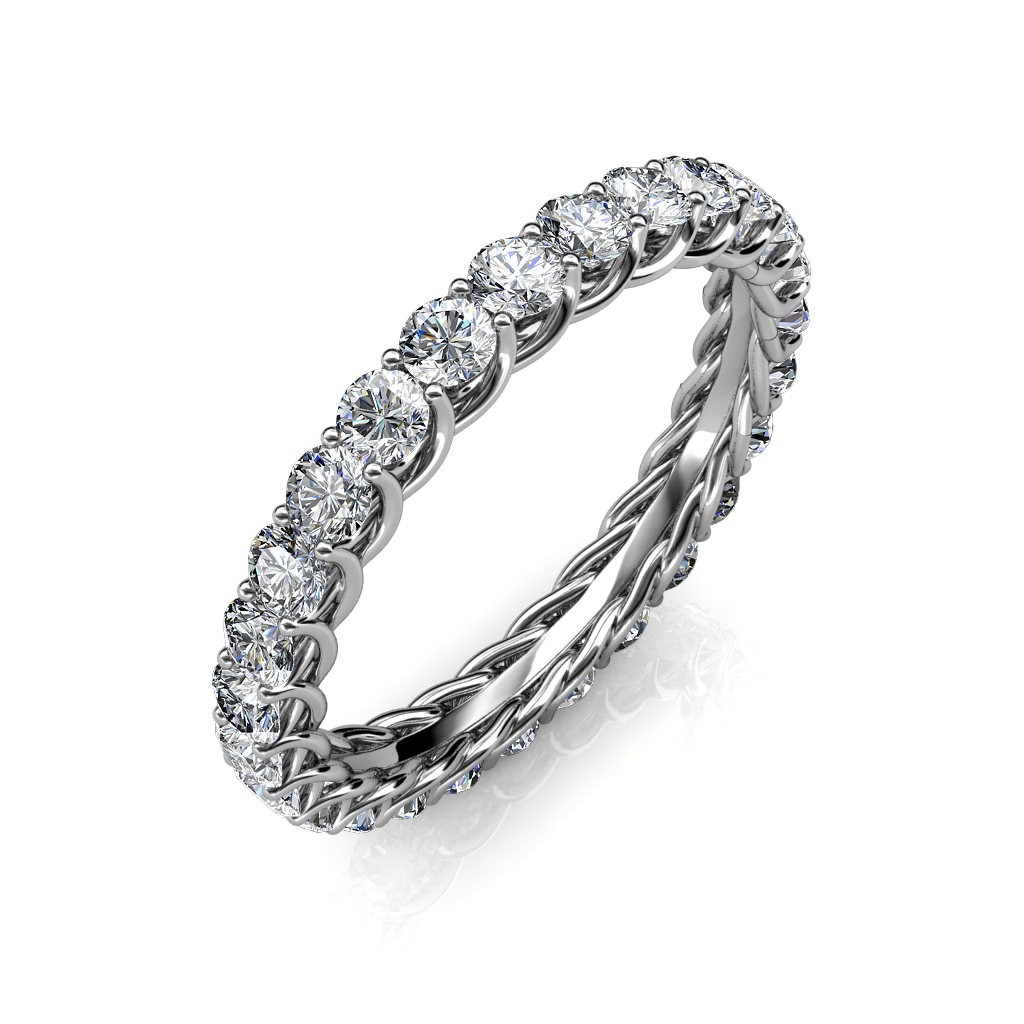 Diamond Eternity Pinky Ring - Fewer Finer
