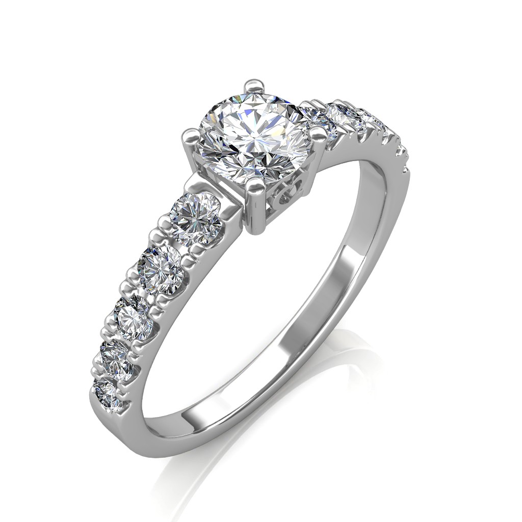EC Half Eternity .925 Sterling Silver CZ Ring – Hers and His Treasures