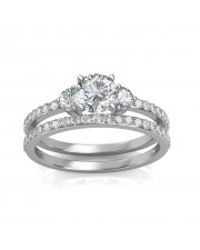 The Sylvia Engagement Ring And Wedding Band