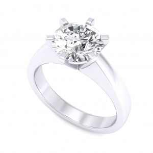 1.25 carat 18K White Gold - Neo Six-Prong/Six-Claw Engagement Ring