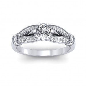 0.71 carat 18K White Gold - Nelly Engagement Ring