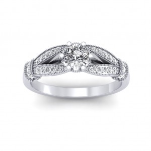0.51 carat 18K White Gold - Nelly Engagement Ring