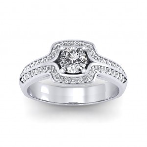 0.80 carat 18K White Gold - Amanda Engagement Ring