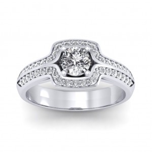 1.30 carat Platinum - Amanda Engagement Ring