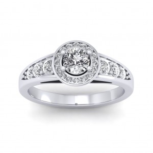 0.62 carat Platinum - Azzario Engagement Ring