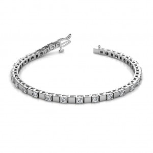 The Rosa Alternating Block Tennis Bracelet - 4 cent diamonds