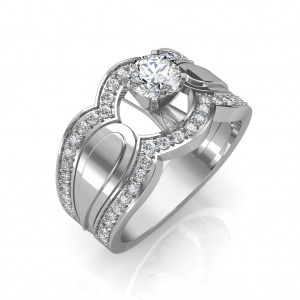 0.85 carat Platinum - Utopia Engagement Ring