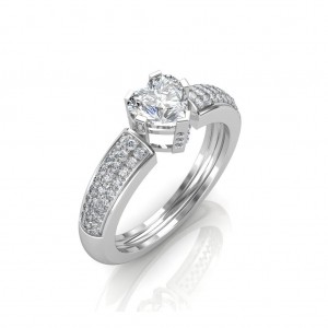0.68 carat Platinum - The Ramona Heart Solitaire Ring