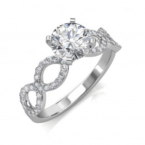 Hand-1.77 carat Platinum - Eternity Engagement Ring