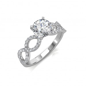 Hand- 0.82 carat Platinum -  Eternity Engagement Ring