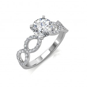 Hand- 1.02 carat Platinum -  Eternity Engagement Ring