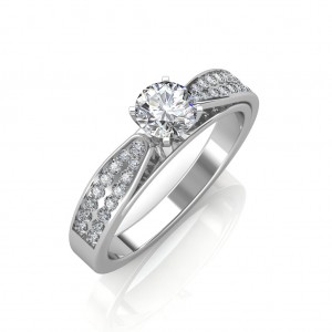 The Dual Band Solitaire Ring