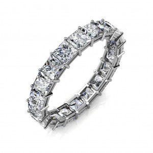 White Gold Calliope Full Eternity Ring - 14 cent diamonds