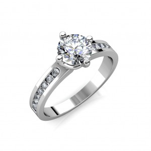 0.61 carat White Gold - Jeannot Engagement Ring