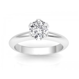 0.30 carat Platinum - Classic Six-Prong /Six-Claw Engagement Ring 