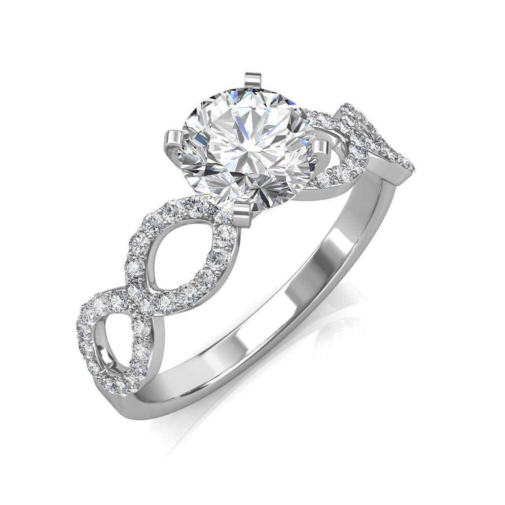 Infinity Engagement Ring Bridal Set (2 Rings) (1.34 Ct. Twt.) -  ST-ENG-249-RG-DL